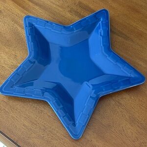 Longaberger Blue Star-Shaped Serving Dish